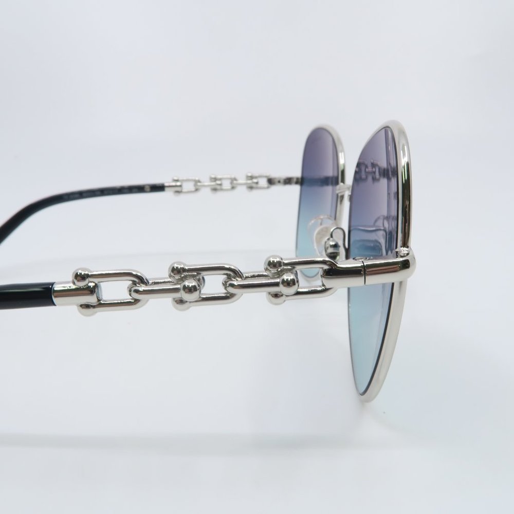 Tiffany & Co. TF 3086 6001/96 57mm Silver-Azure Gradient Blue New Sunglasses. - Picture 5 of 11